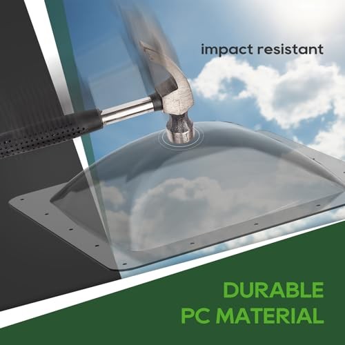 RV Skylight Bundle, 14"x14" Inner Dome with Skylight Replacement, SMOKE