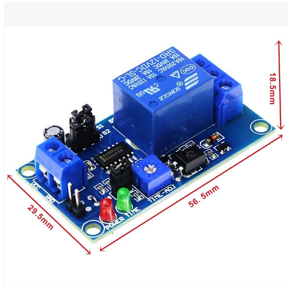 2PCS DC 12v Delay Relay Switch Turn On Off Module with Time Timer...