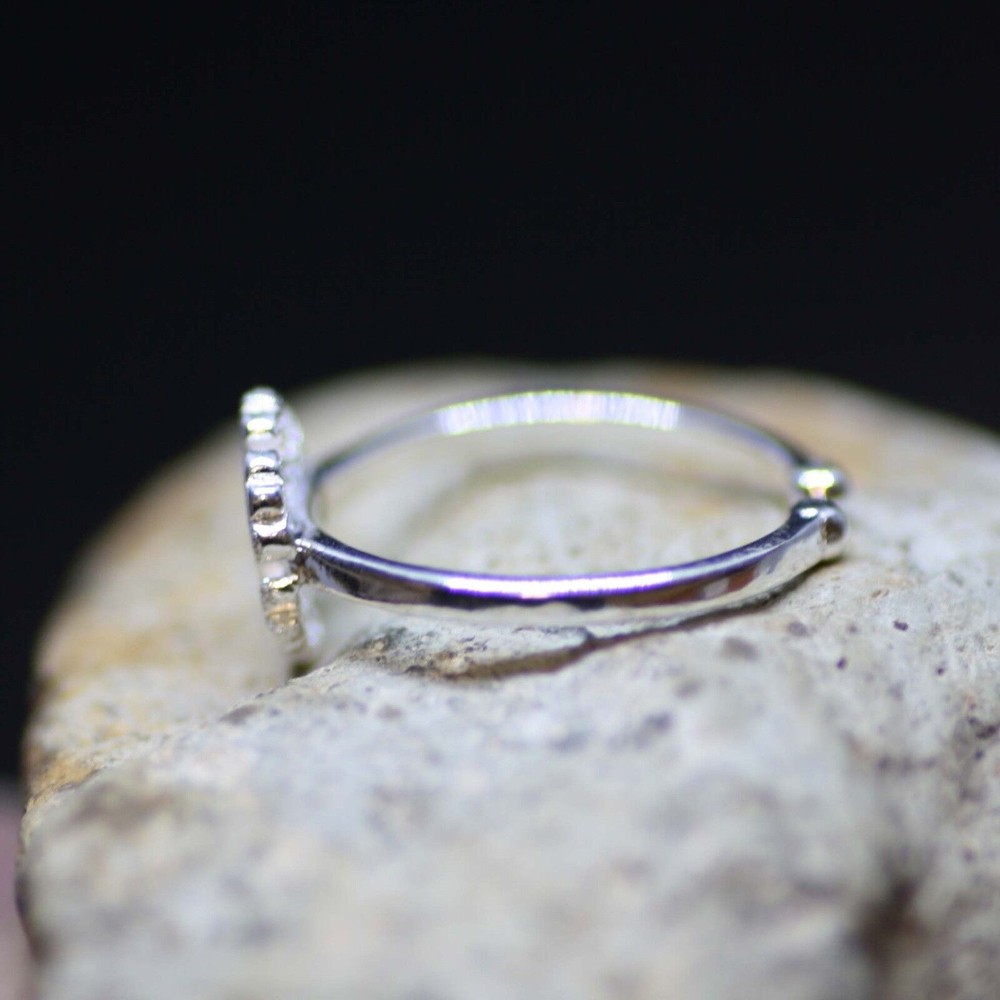 Winter Snowflake Band Sterling Silver 925 Adjustable Size Band