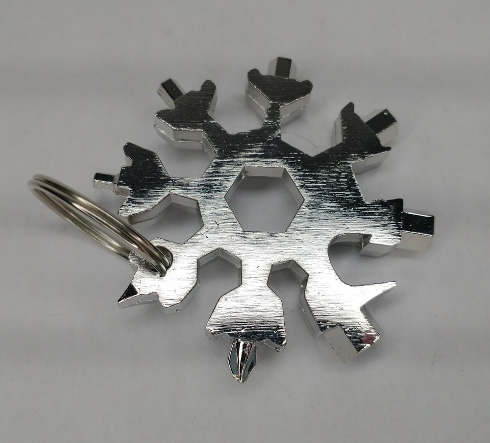 Snowflake Multi Tool Keychain Key Ring