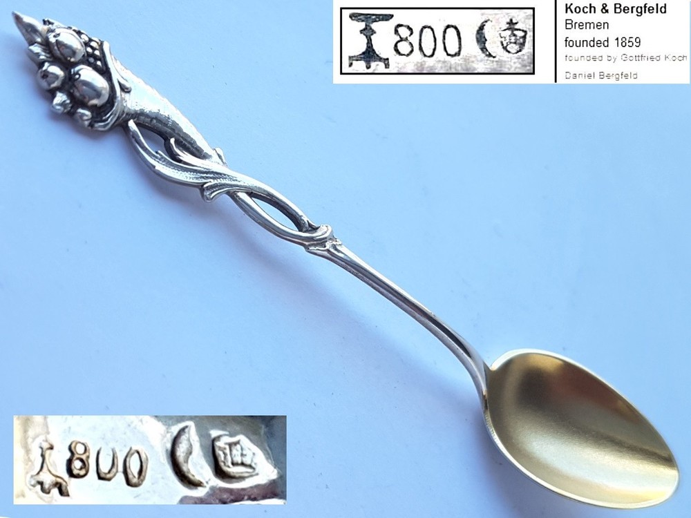 Spoon, KOCH & BERGFELD, Cornucopia, 800 Silver, around 1950 M974