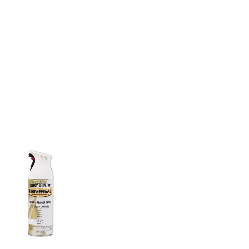 Rust-Oleum 247564 Universal Flat White Spray Paint 12 oz (Pack 6)