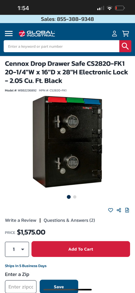 Cennox Drop Drawer Safe