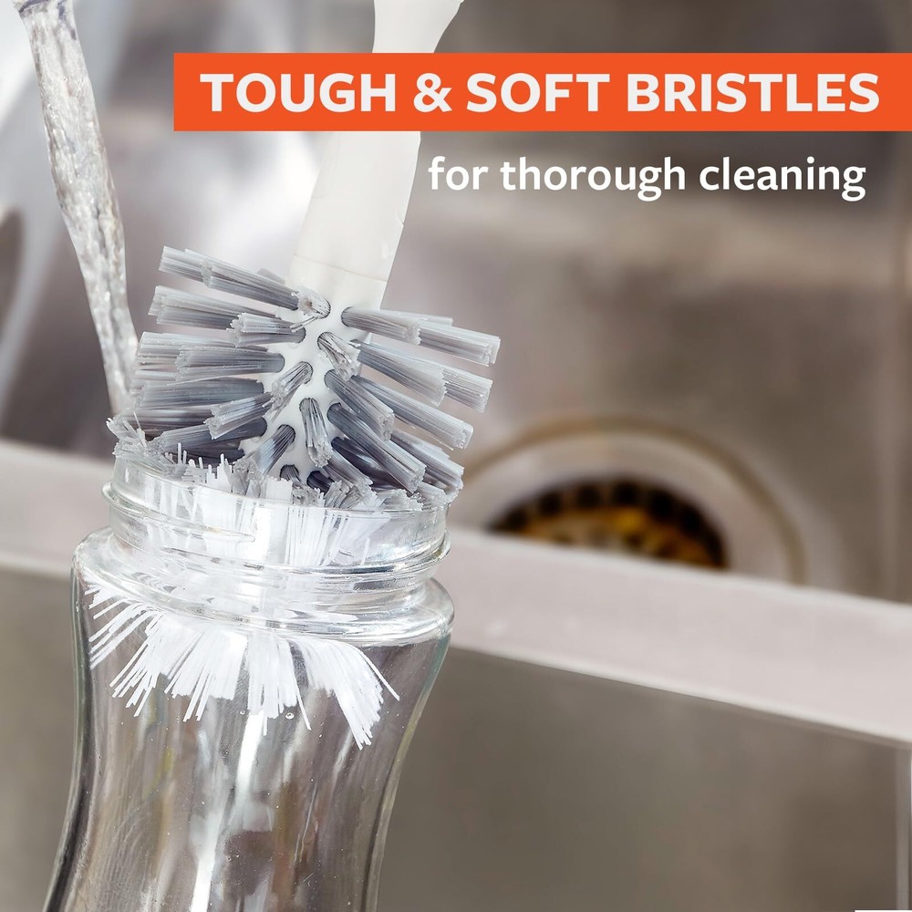 Full Circle Bamboo Bottle Brush with Replaceable Head for Eco-Friendly Cleaning