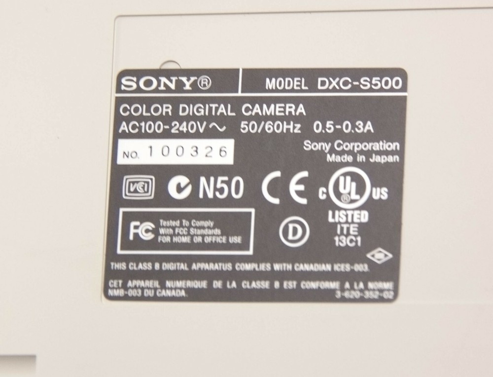 Sony DXC-S500 5 Megapixel Color Digital Camera w/ Controller For Microscope 9094