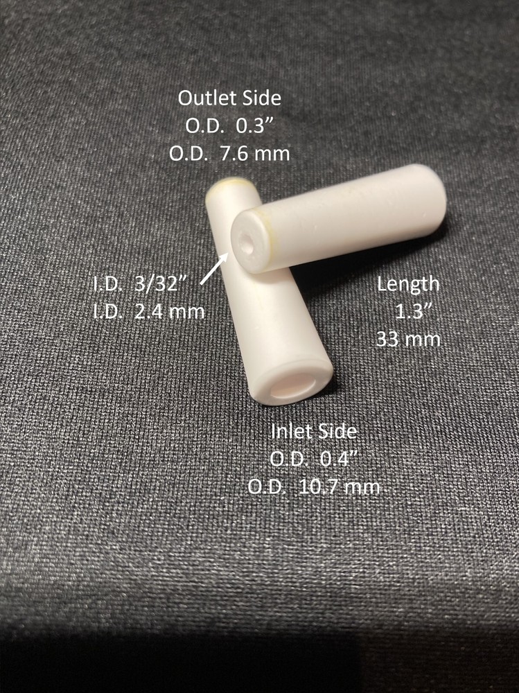 Ceramic Fine Abrasive Blasting Nozzles - 3/32" Bore - Quantity 2