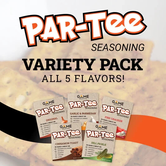 CanCooker -  GameMaker PAR-TEE Cracker Seasonings - Variety 5 Pack