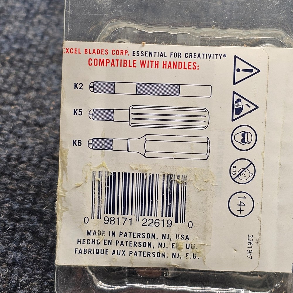 (QTY 100) Excel Sharp Edge Blades, 22609, N°19