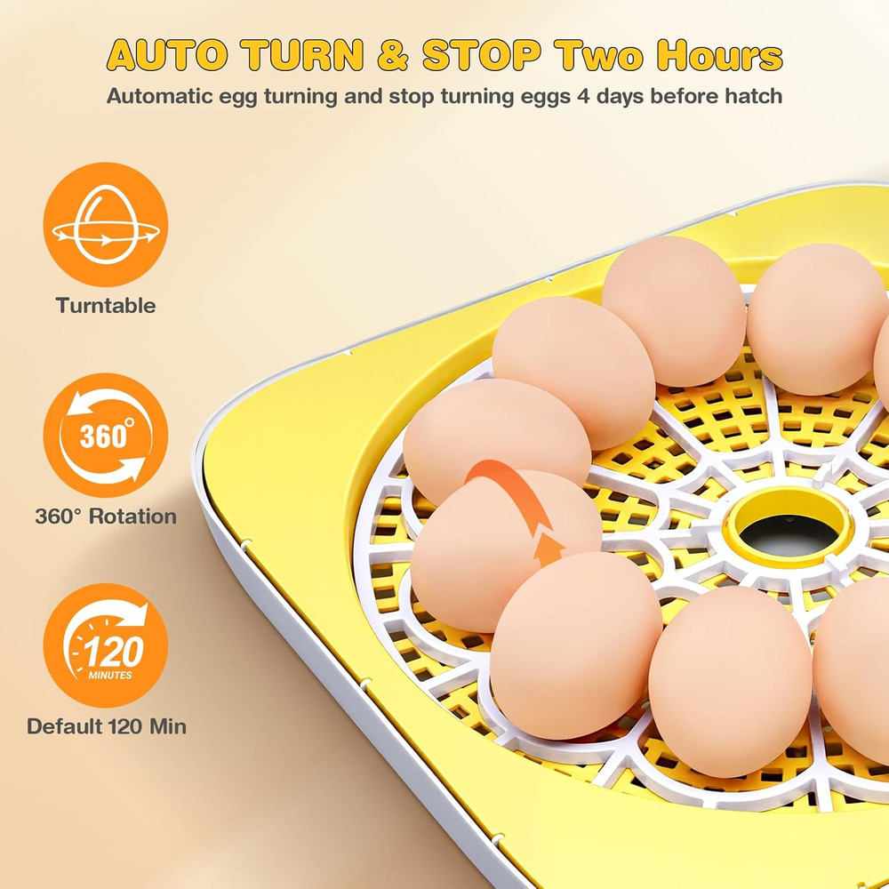 12 Egg Incubators for Hatching Egg with Auto Egg Turning and Auto Humidification