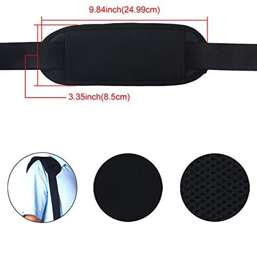 59" Briefcase Shoulder Strap Universal Replacement Adjustable Bag Straps Black