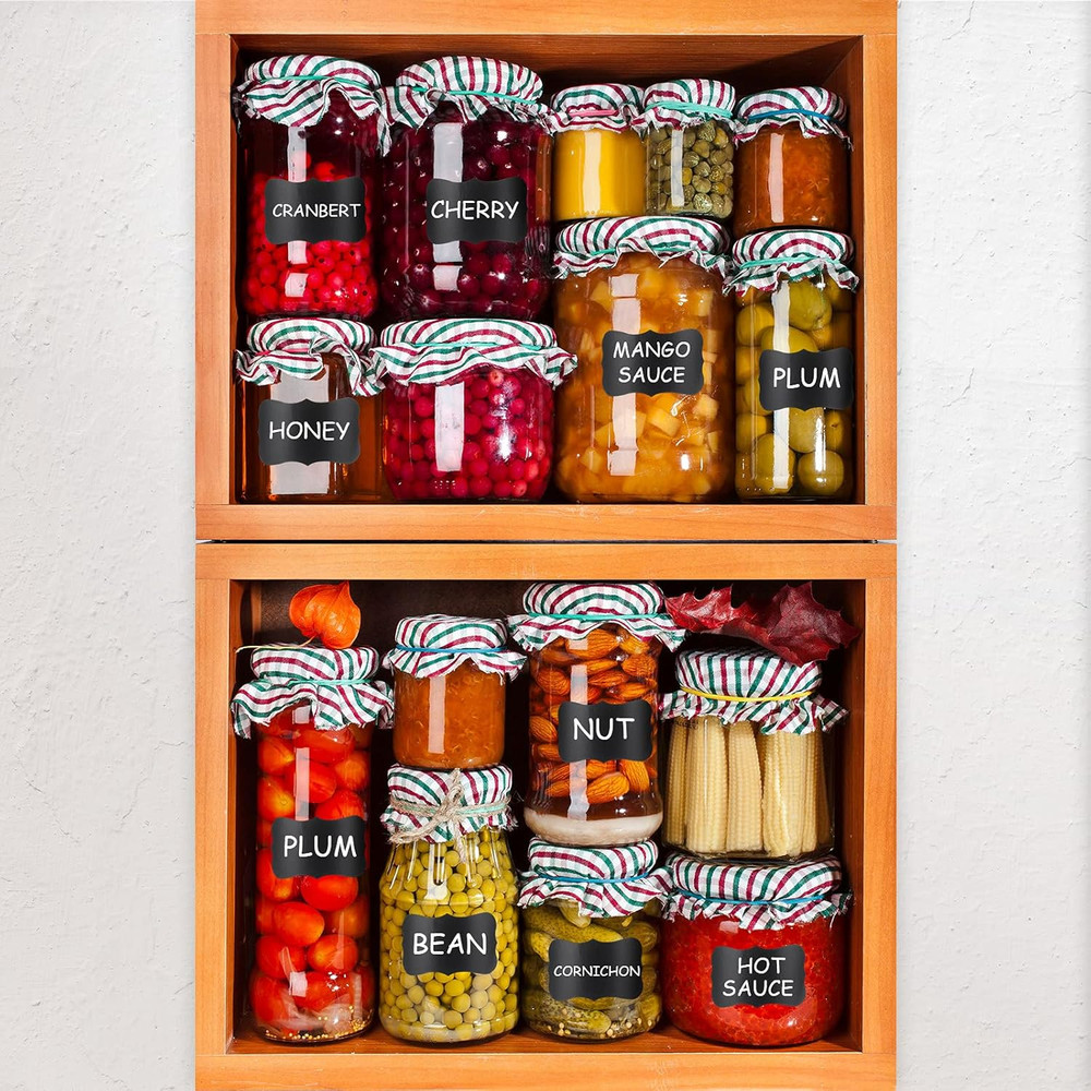 25 Pieces Basket Labels Clips Removable Bin Tags Includes 18 Kitchen Bin Labe...