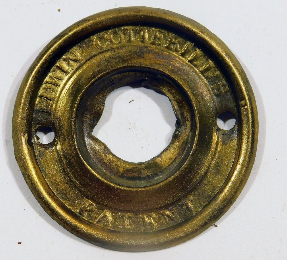 1846 Edwin Cotterill Signed Patented Plate Latch