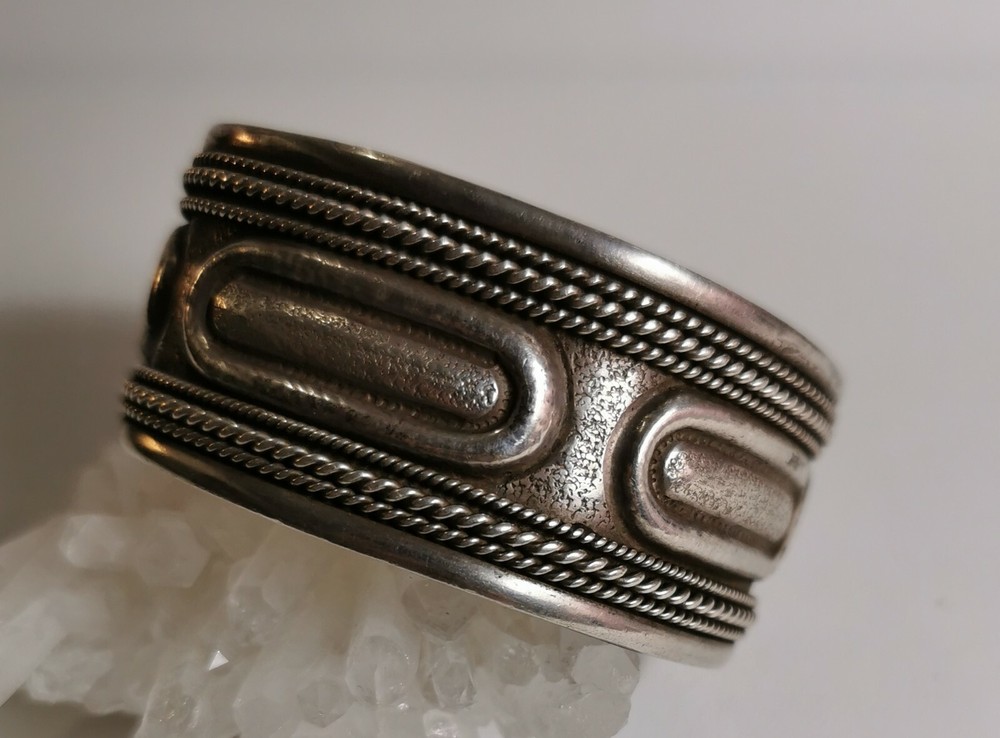 Bangle Silver 925 Width 3.2cm Handmade