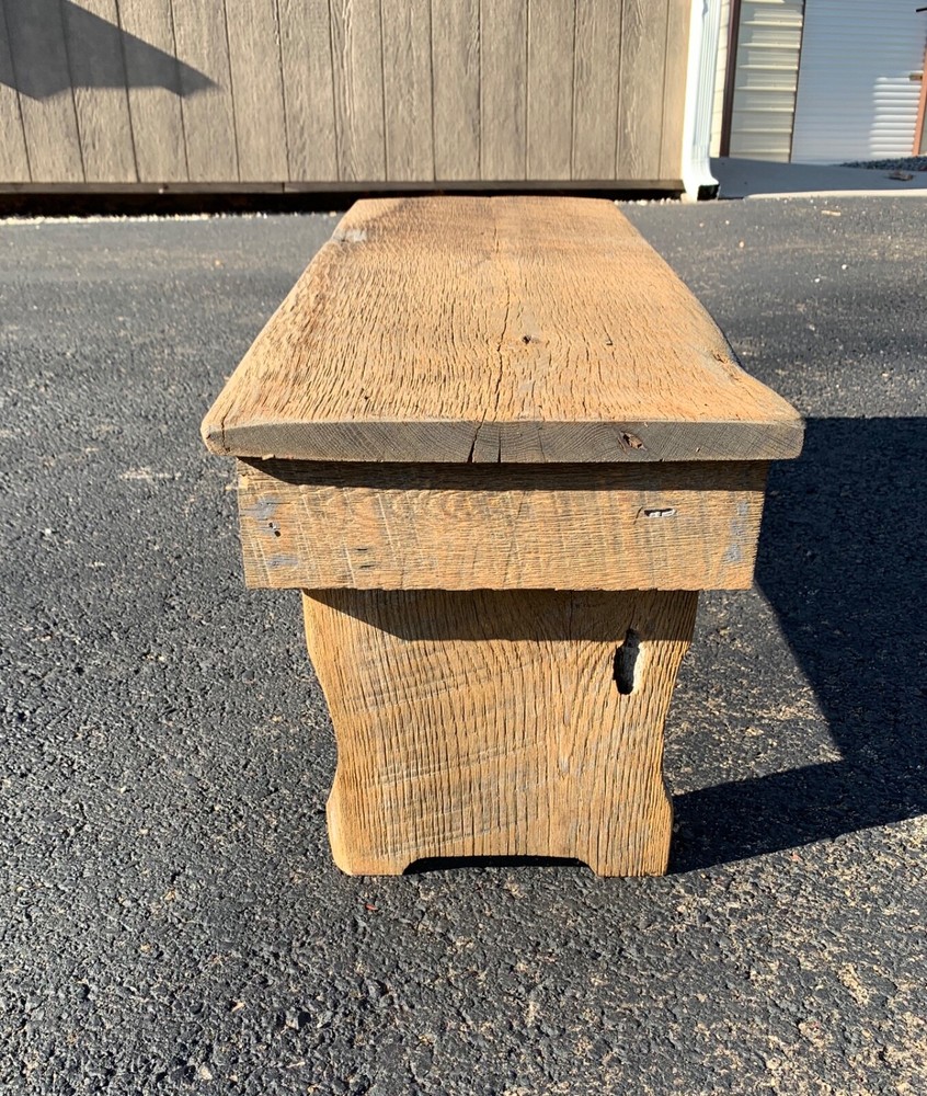 Primitive reclaimed barn wood bench table stand stool
