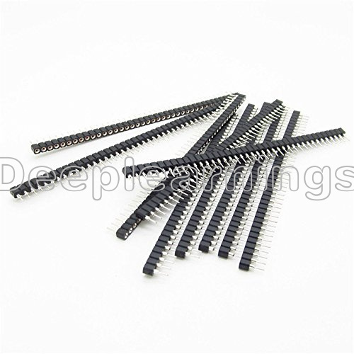 5PCS Strip Tin PCB Female IC Breakable 40pin Single Row Round Header Socket