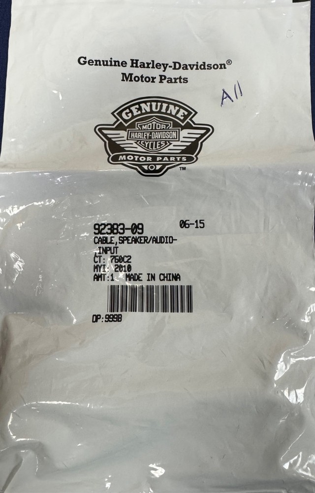 Harley-Davidson 92383-09 Cable, Speaker/Audio - Input (Box G)