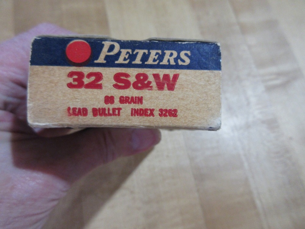 Empty Ammo Box Peters Kleanbore 32 S & W (w15) # 30