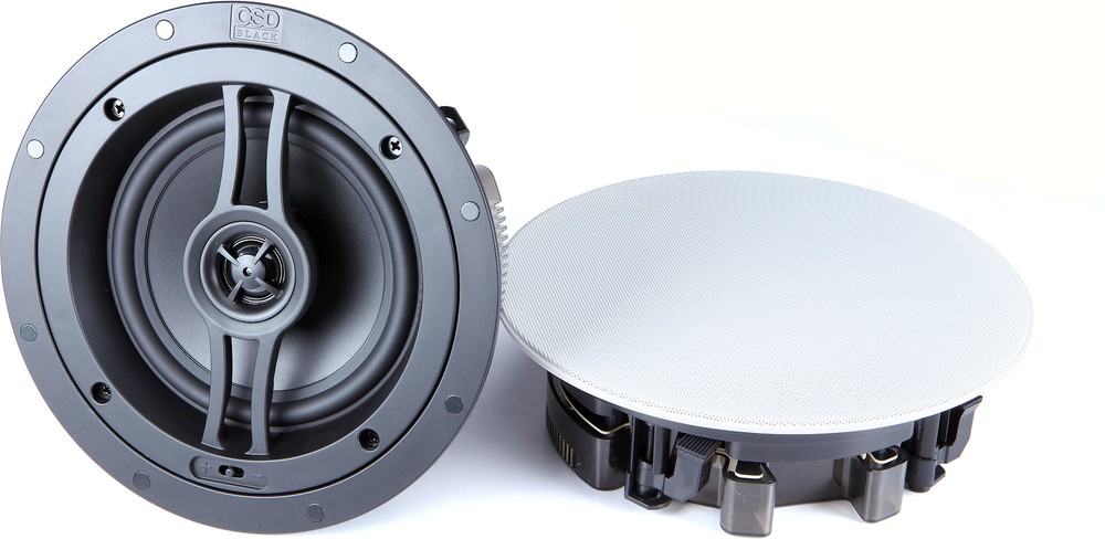 OSD Black 6.5" Performance Series Shallow Mount In Ceiling Speaker- Pair