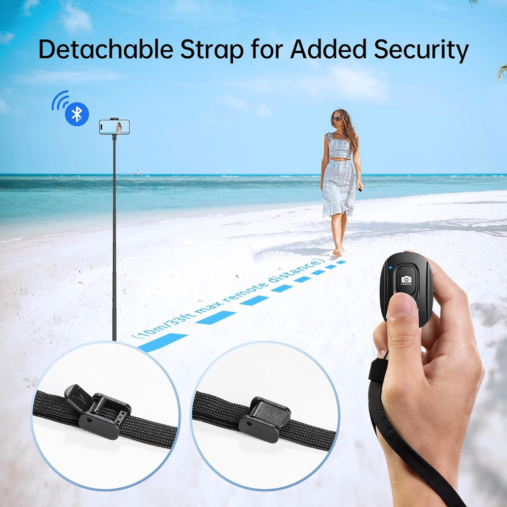 Camera Remote Shutter (2 Pack) for Apple device & Android, Bluetooth 5.2 Selfie
