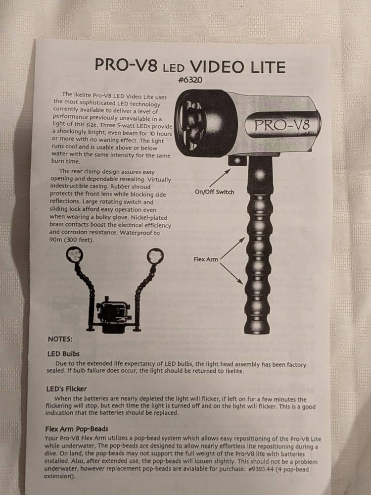 Ikelite 6320 Pro V8 LED Video Lite