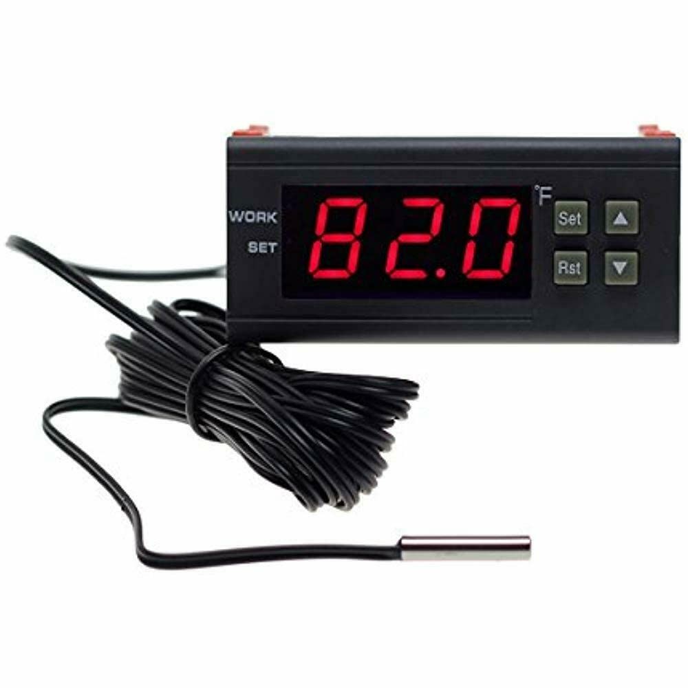 12V Digital Temperature Controller 10A Relay with Fahrenheit Sensor
