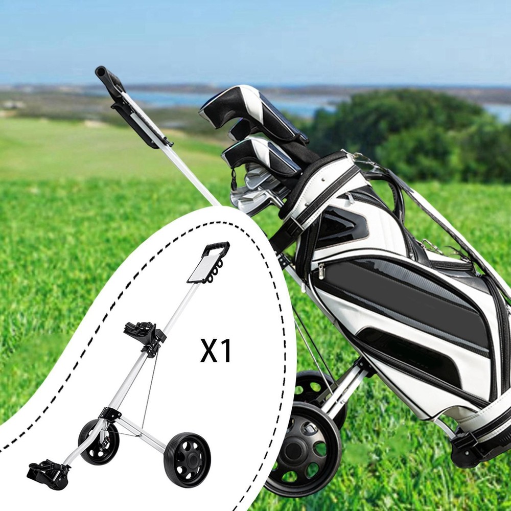 Golf Pull Push Cart Outdoor Folding Compact Multifunctional Golf Bag Cart