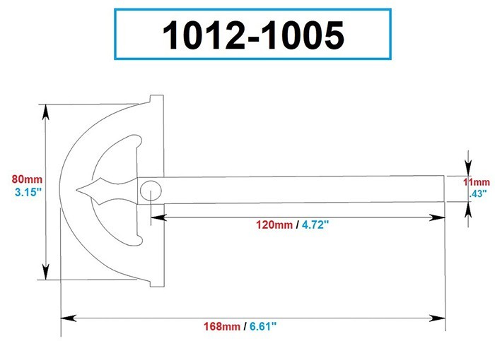 Engineers Protractor Dasqua High Quality 80 x 120 mm (Ref: 10121005)