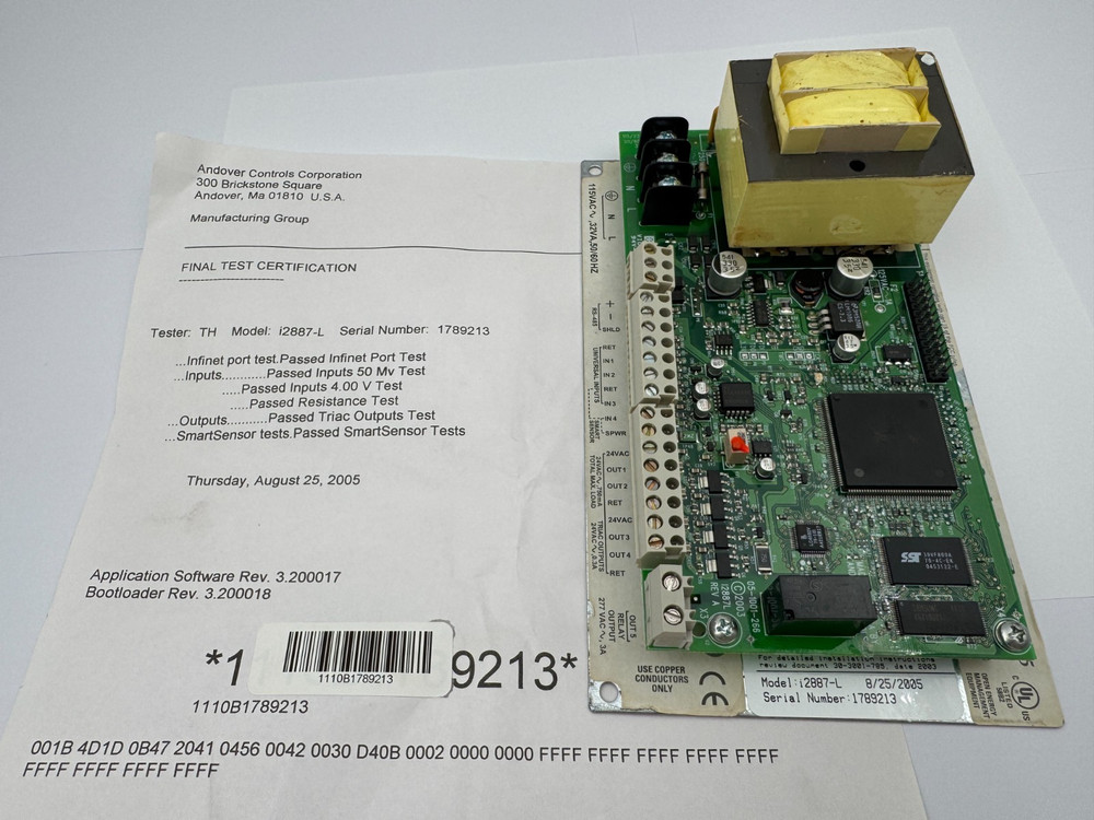 Andover Controls i2-887-L-115 Terminal Controllers WITH DOCUMENTS