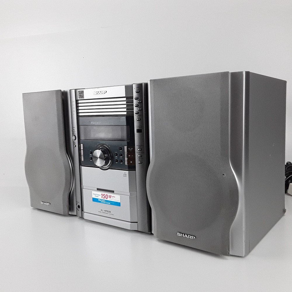 Sharp XL-HP505 5-Disc CD Changer Cassette AM FM Radio Micro Component System