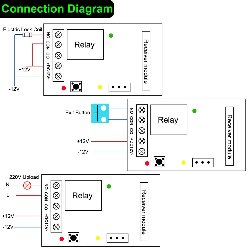 DC 12V 24V 433MHz 1 Channel Wireless RF Remote Control Switch Learning Code
