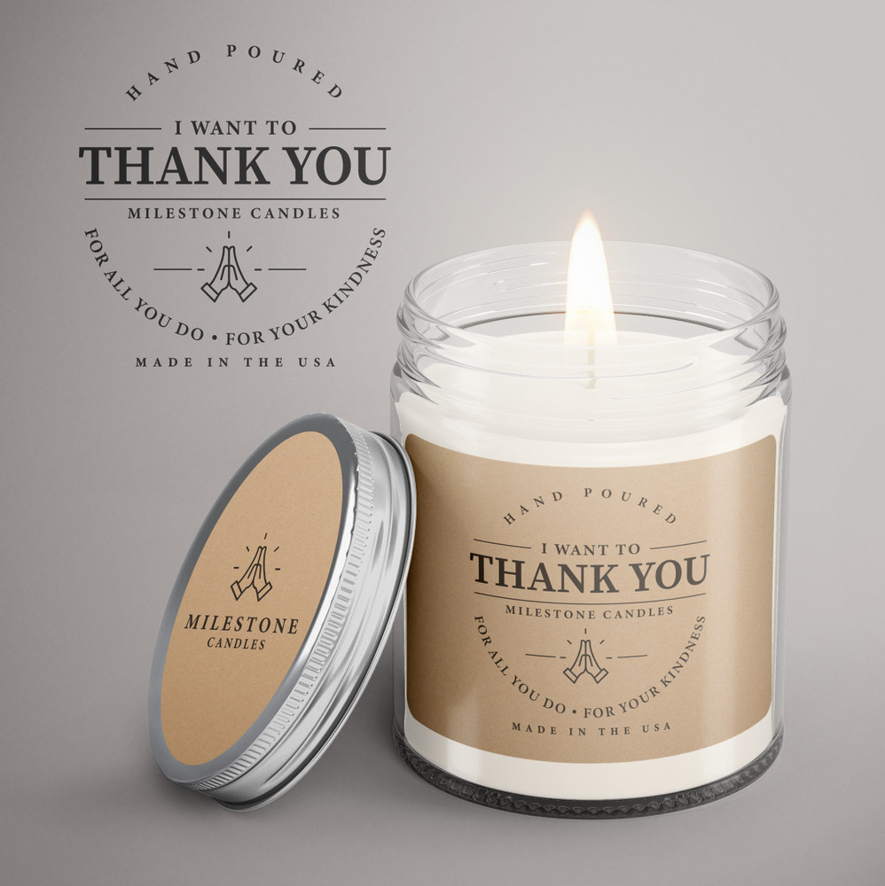 Thank You Mason Jar Clear Glass