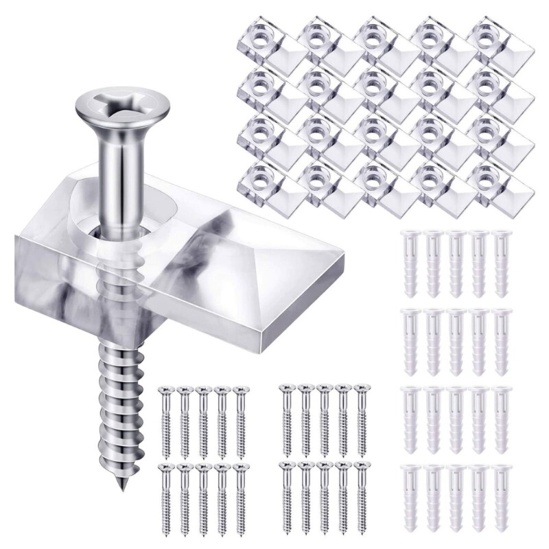 20/40Pcs Holder Clips Hanging Hardware Brackets