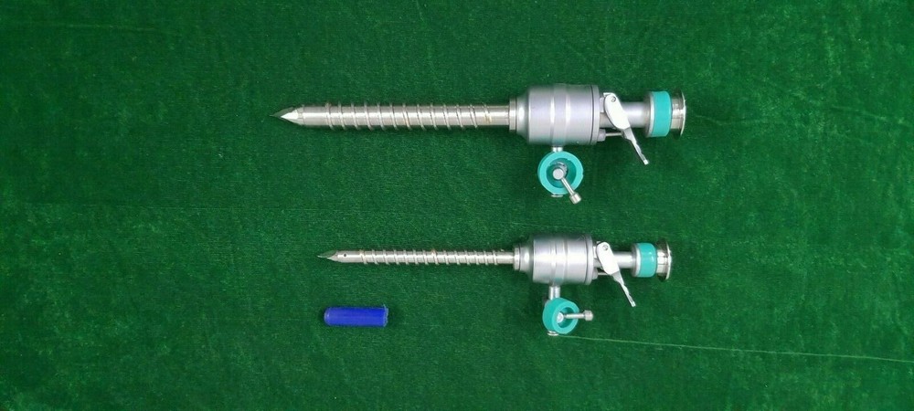 2pc Laparoscopic Spiral Trocar 5mm/10mm Endoscopy Surgical Instruments