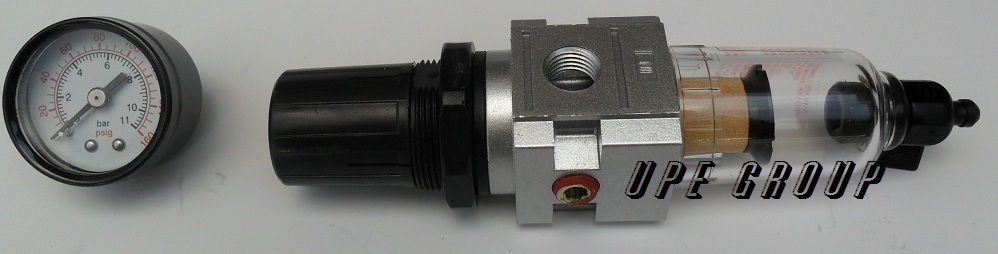 1/4" MINI AIR PRESSURE REGULATOR PARTICULATE FILTER WATER TRAP COMBO COMPRESSOR