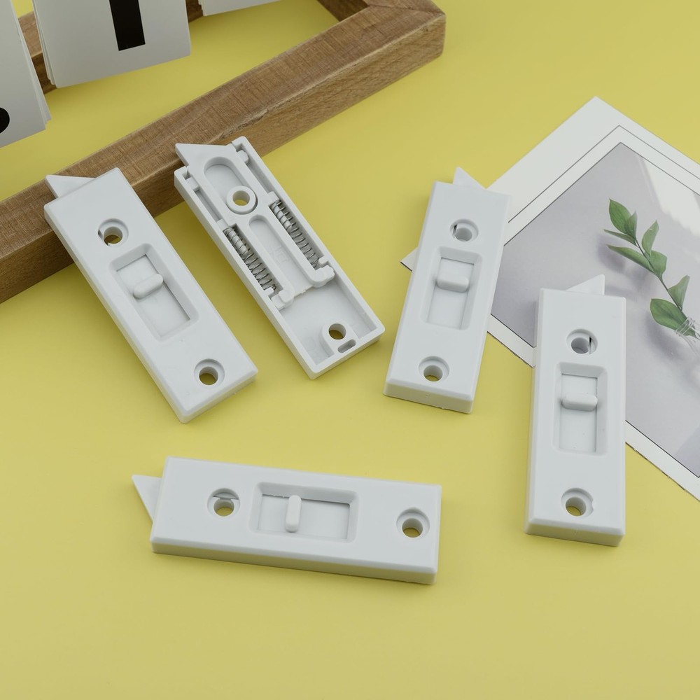 8 Pcs Window Latch Locks Spring Loaded Tilt 8 PCS, White