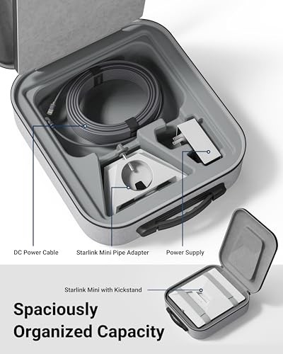 Grey Mini Case for Starlink Accessories - Protective Storage Bag