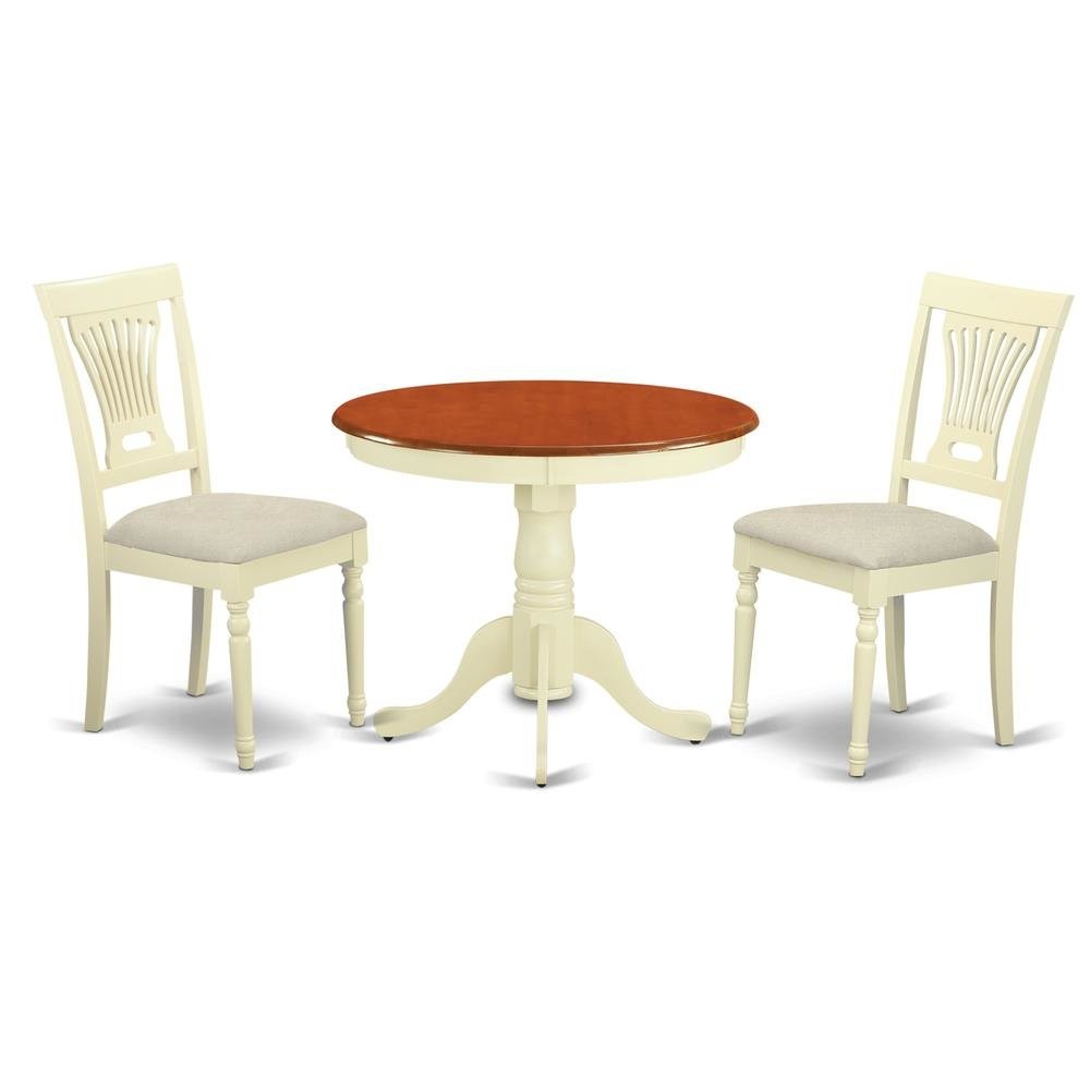Elegant 3-Piece Dining Table Set – High Top Table & Chairs, White