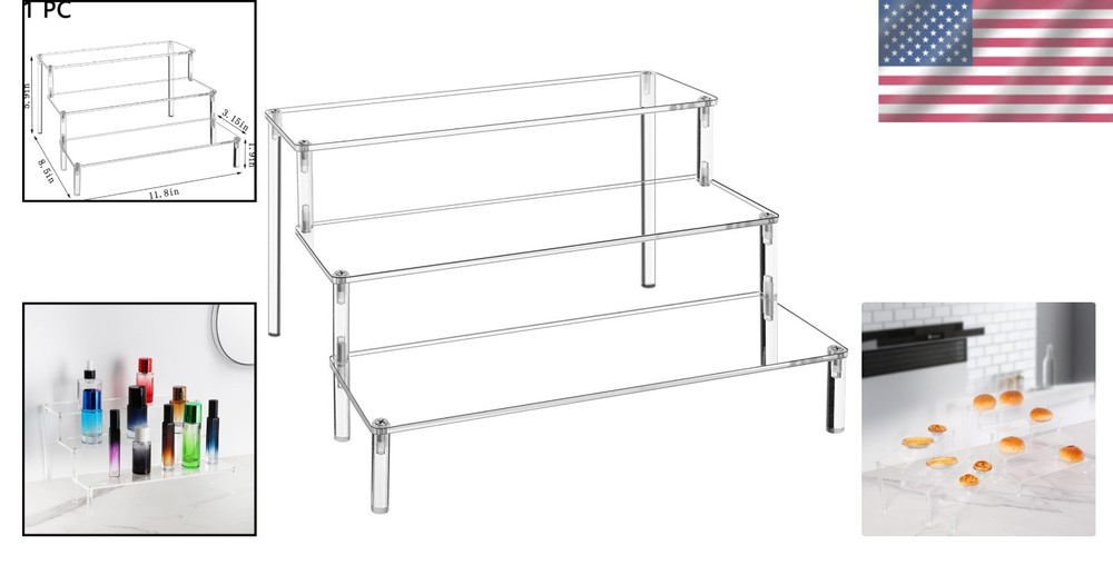Effortless Assembly 3-Tier Acrylic Display Organizer for Desserts & More