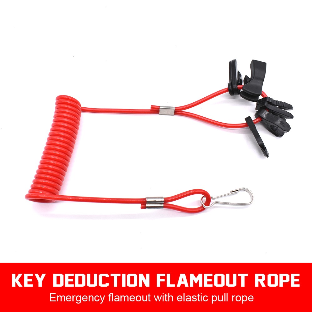Boat Outboard Engine Motor Lanyard Kill Stop Switch Key Safety Tether FOR Honda
