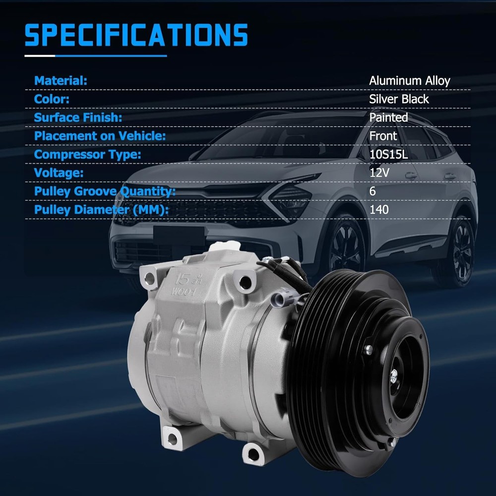 AC Compressor 27000C Clutch Corolla Matrix 1.8L 2003