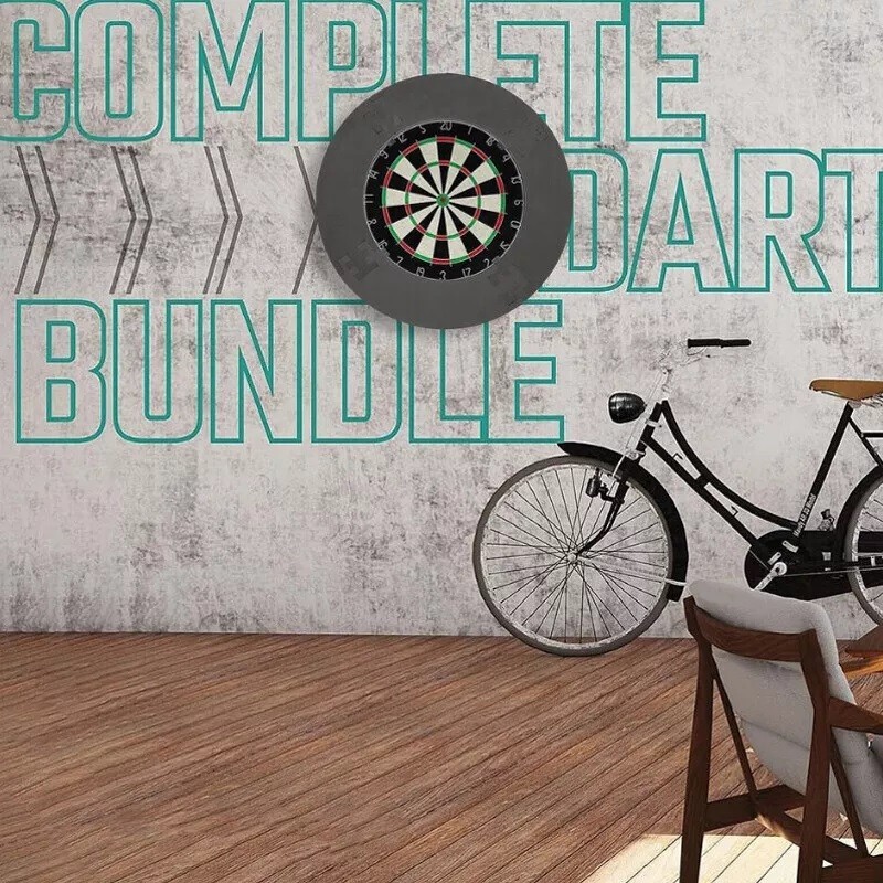 Protective Dartboard Darts Surround Wall Guard Protector Ring Plain Black 71cm ⌀