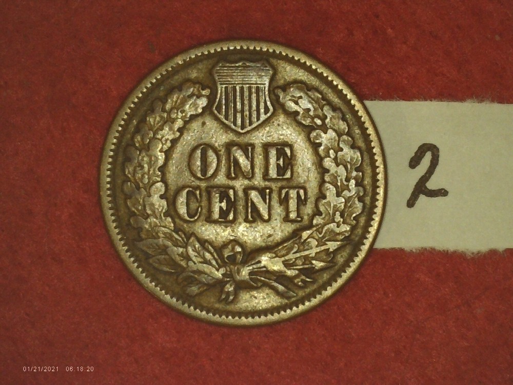 1898 X 2 Indian Head Cents