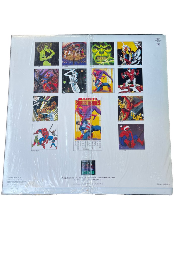1988 UNUSED MARVEL COMICS SUPER HEROES - WALL CALENDAR