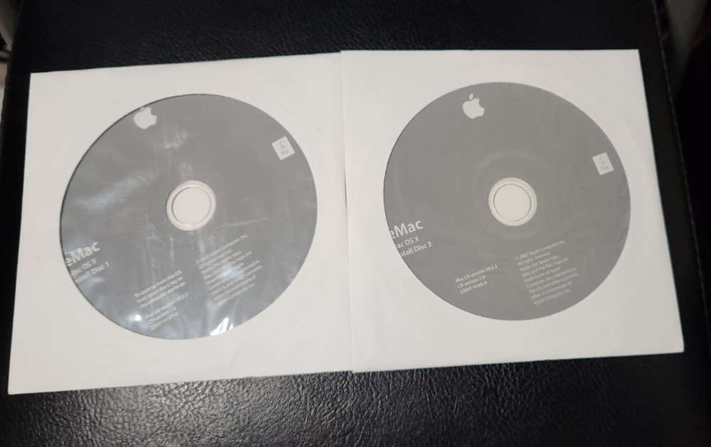 Apple Mac Macintosh eMac OS 10 X Install Software Discs CDs OS 10.2.2