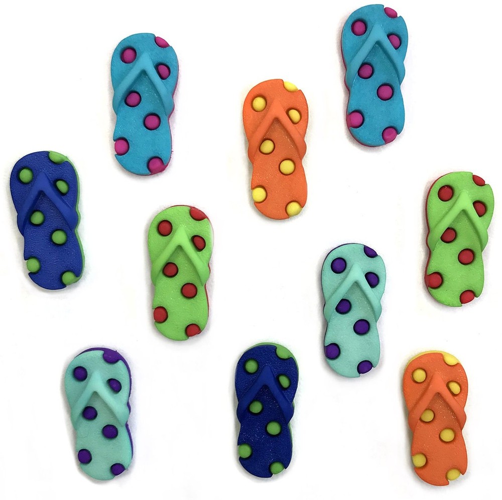 Buttons Galore Button Theme Pack Funky Flip Flops