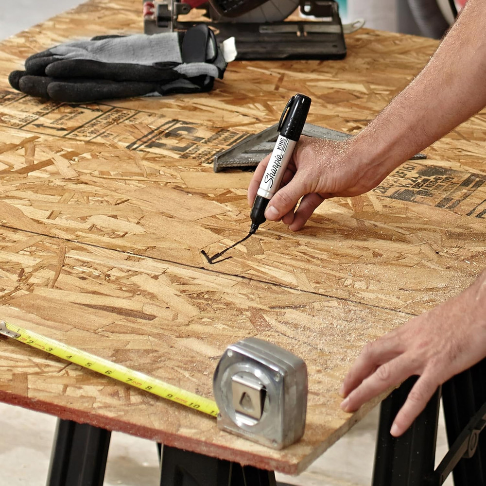 King Size Permanent Markers, Chisel Tip, 12 Count