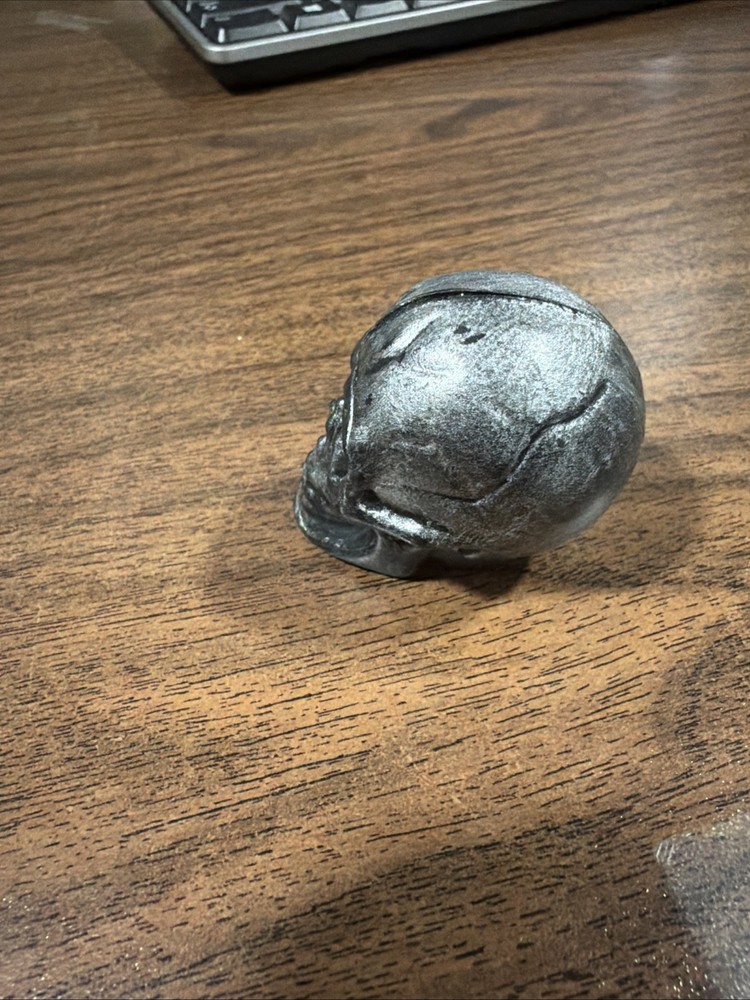 Silver Plastic Skull 1.5” X 1.5” X 1.5”