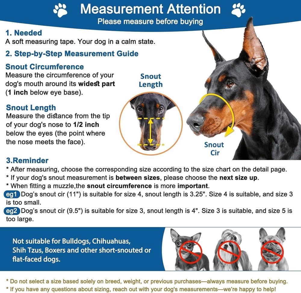 Malleable Silicone Dog Muzzle - Lightweight, Safe for Grooming & Training