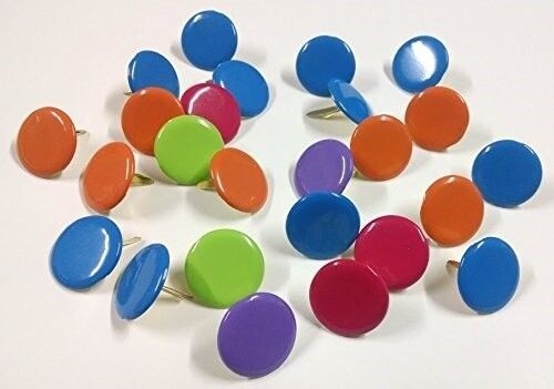 Jumbo Round Brads Bulk 25pc - Tropical Assorted | Scrapbooking