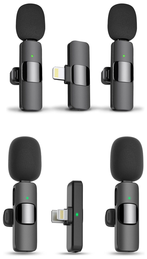 Professional Wireless Lavalier Lapel Microphone for iPhone/iPad/Android Podcast